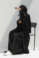 QAMAR DELUXE FULL 3 PIECES SET ABAYA +KIMONO+HIJAB