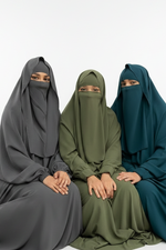 KHAYRA FULL HIJAB 3P SET (hijab + underscarf + niqab )