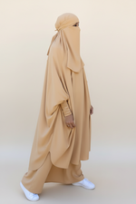 JILBAB 2 PIECES DELUXE MAKKAH Frilly sleeves  (all colours )