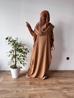 JILBAYA HAYYA ALL IN ONE : Abaya + ninja + maxi Scarf (all colors)