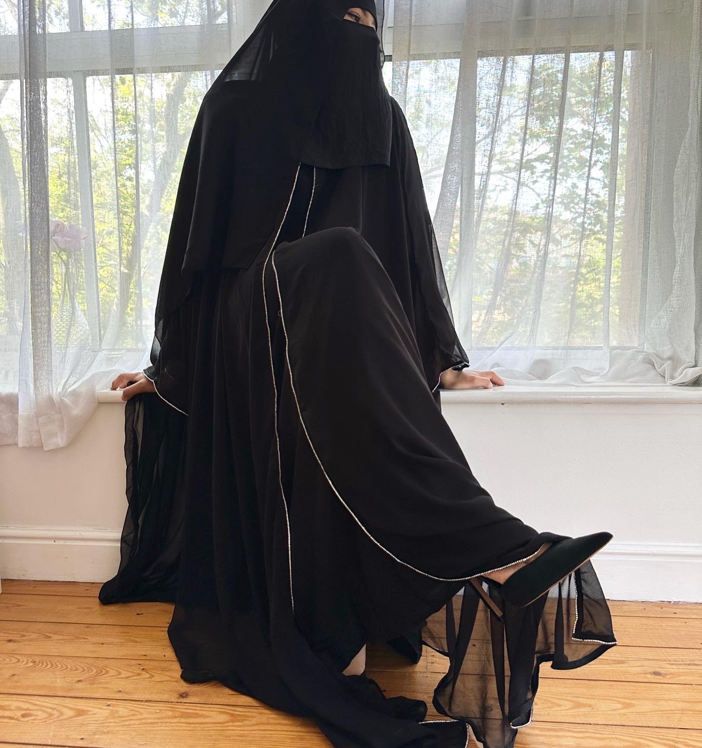 FARASHA ABAYA-CAPE Chiffon occasion (+ scarf )