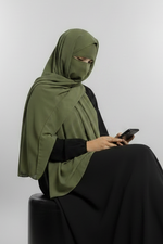 KHAYRA FULL HIJAB 3P SET (hijab + underscarf + niqab )