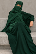 KHAYRA FULL HIJAB 3P SET (hijab + underscarf + niqab )