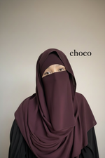 KHAYRA FULL HIJAB 3P SET (hijab + underscarf + niqab )
