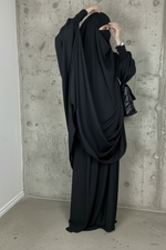 JILBAB 2P NOOR XTRA DELUXE Black
