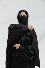 QAMAR DELUXE FULL 3 PIECES SET ABAYA +KIMONO+HIJAB