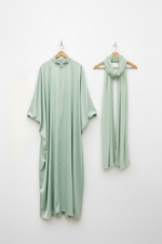 SET EMPORIA DELUXE KAFTAN ZIPP + HIJAB (all colours & sizes)