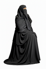 KHAYRA FULL HIJAB 3P SET (hijab + underscarf + niqab )