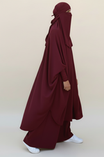 JILBAB 2 PIECES DELUXE MAKKAH Frilly sleeves  (all colours )