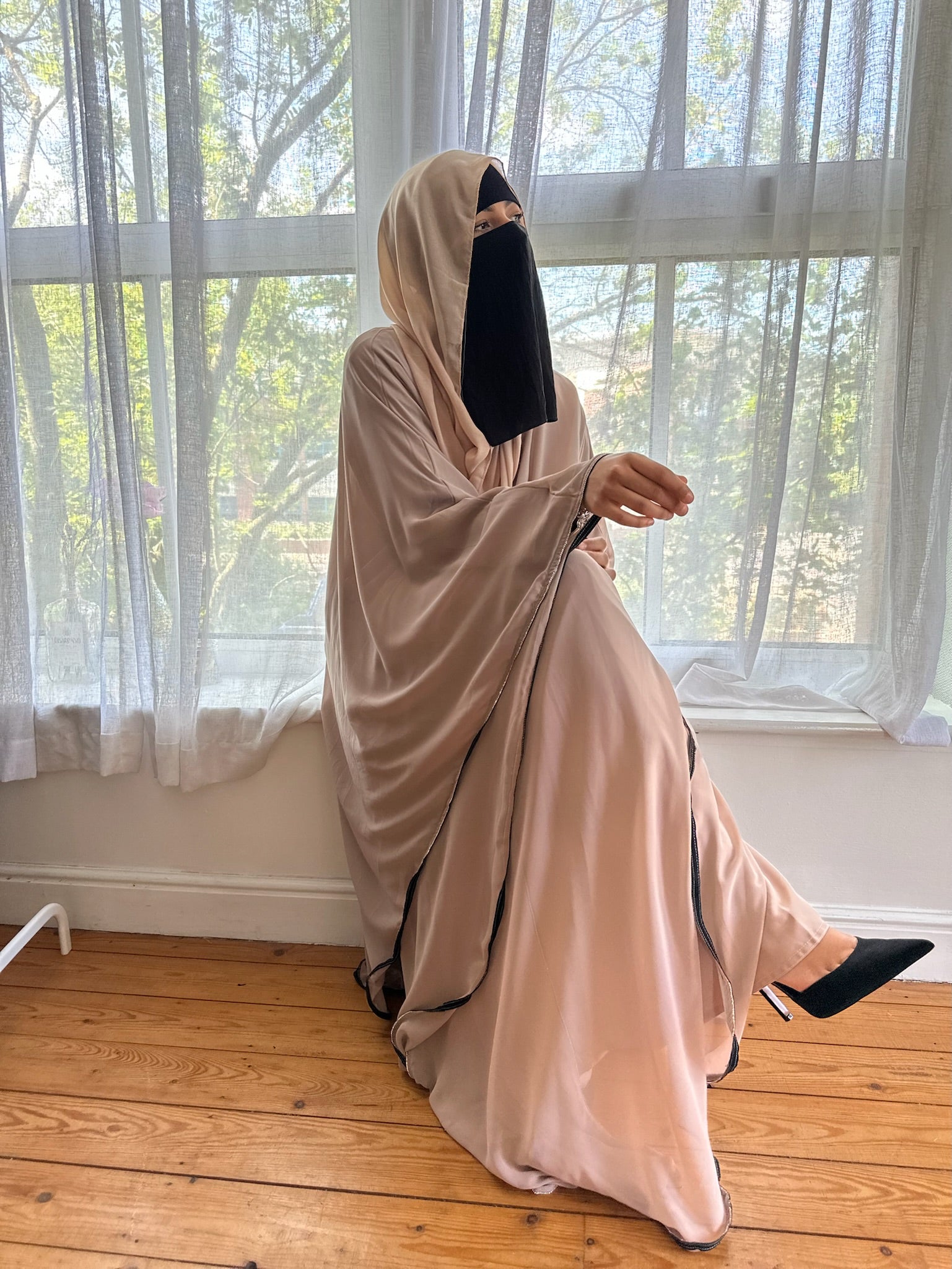 FARASHA ABAYA-CAPE Chiffon occasion (+ scarf )