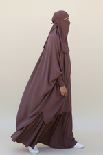 JILBAB 2 PIECES DELUXE MAKKAH Frilly sleeves  (all colours )