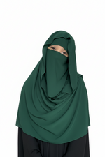 KHAYRA FULL HIJAB 3P SET (hijab + underscarf + niqab )