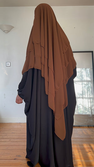 KHIMAR CHIFFON LAYERS PRINCESS (all sizes and shades)