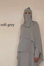 KHAYRA FULL HIJAB 3P SET (hijab + underscarf + niqab )