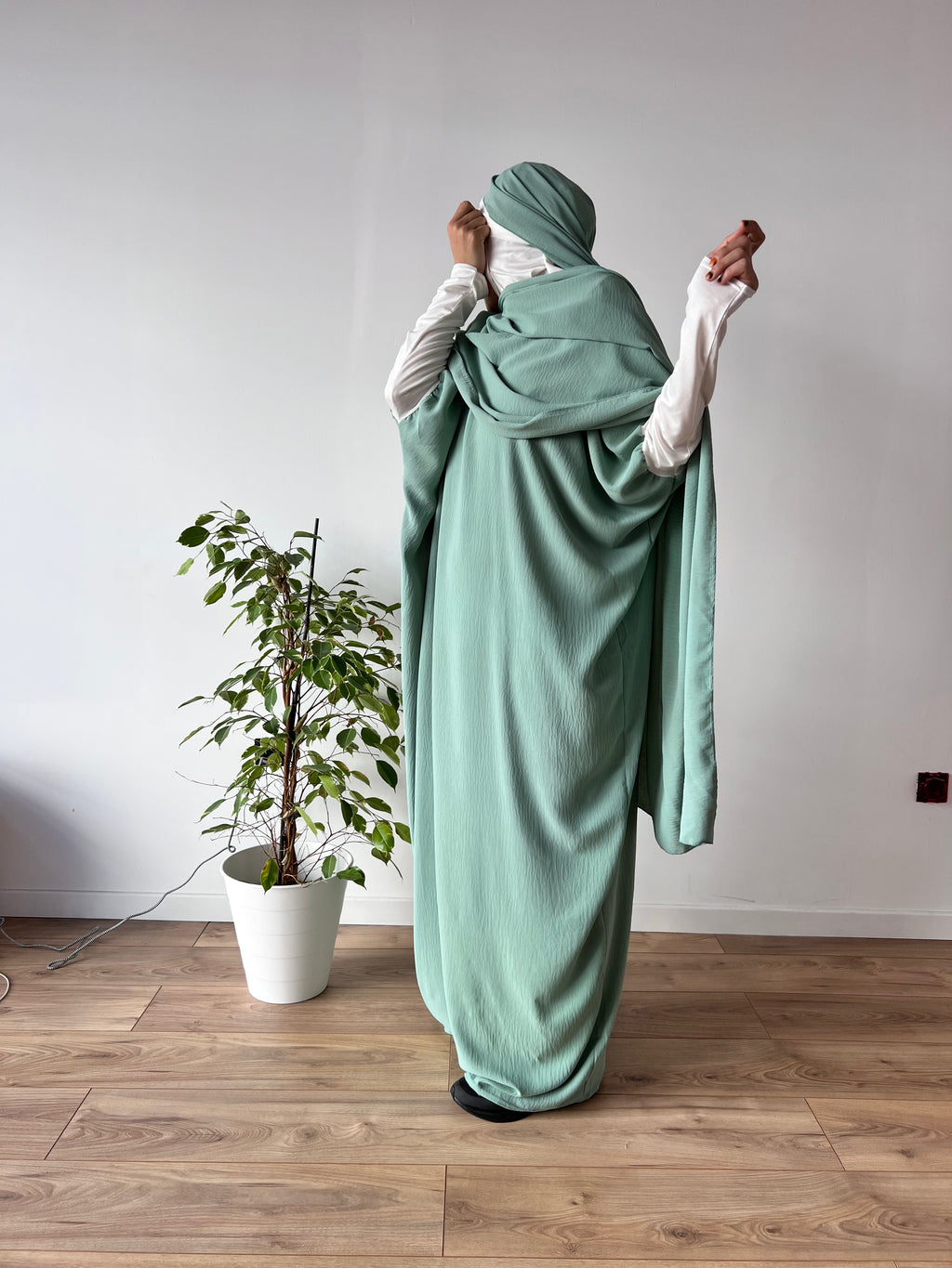 JILBAYA HAYYA ALL IN ONE : Abaya + ninja + maxi Scarf (all colors)