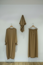 SET MAKKAH DELUX top frilly sleeves + skirt   (all colours )