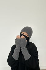DOUDOU SET WOOL BEANIE & MITTENS KNIT