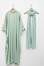 SET EMPORIA DELUXE KAFTAN ZIPP + HIJAB (all colours & sizes)