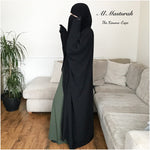 AL MASTURAH MAXI KIMONO CAPE Black