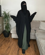 AL MASTURAH MAXI KIMONO CAPE Black