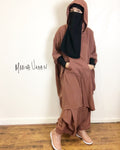 NEW JILBAYA SET SERWAL SPORT COMFORT  (Toffee)