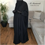 AL MASTURAH MAXI KIMONO CAPE Black