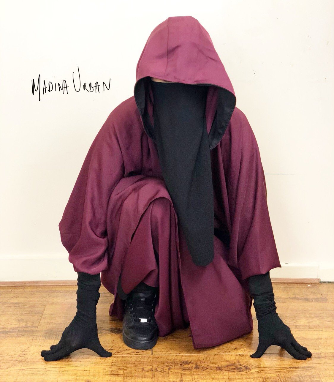 NEW JILBAYA SET SERWAL SPORT DELUXE NIDHA deep burgundy
