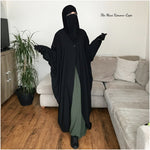 AL MASTURAH MAXI KIMONO CAPE Black