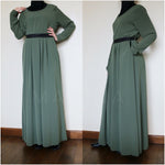 MAXI DRESS LEATHER KNIT HELYA  (all colors ) last chance