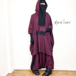 NEW JILBAYA SET SERWAL SPORT DELUXE NIDHA deep burgundy
