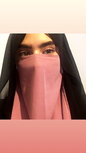 HALF NIQAB CREPE PREMIUM (all colours )