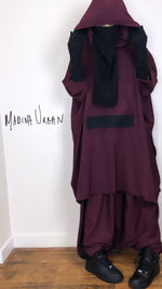 NEW JILBAYA SET SERWAL SPORT DELUXE NIDHA deep burgundy
