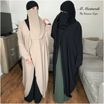 AL MASTURAH MAXI KIMONO CAPE Black