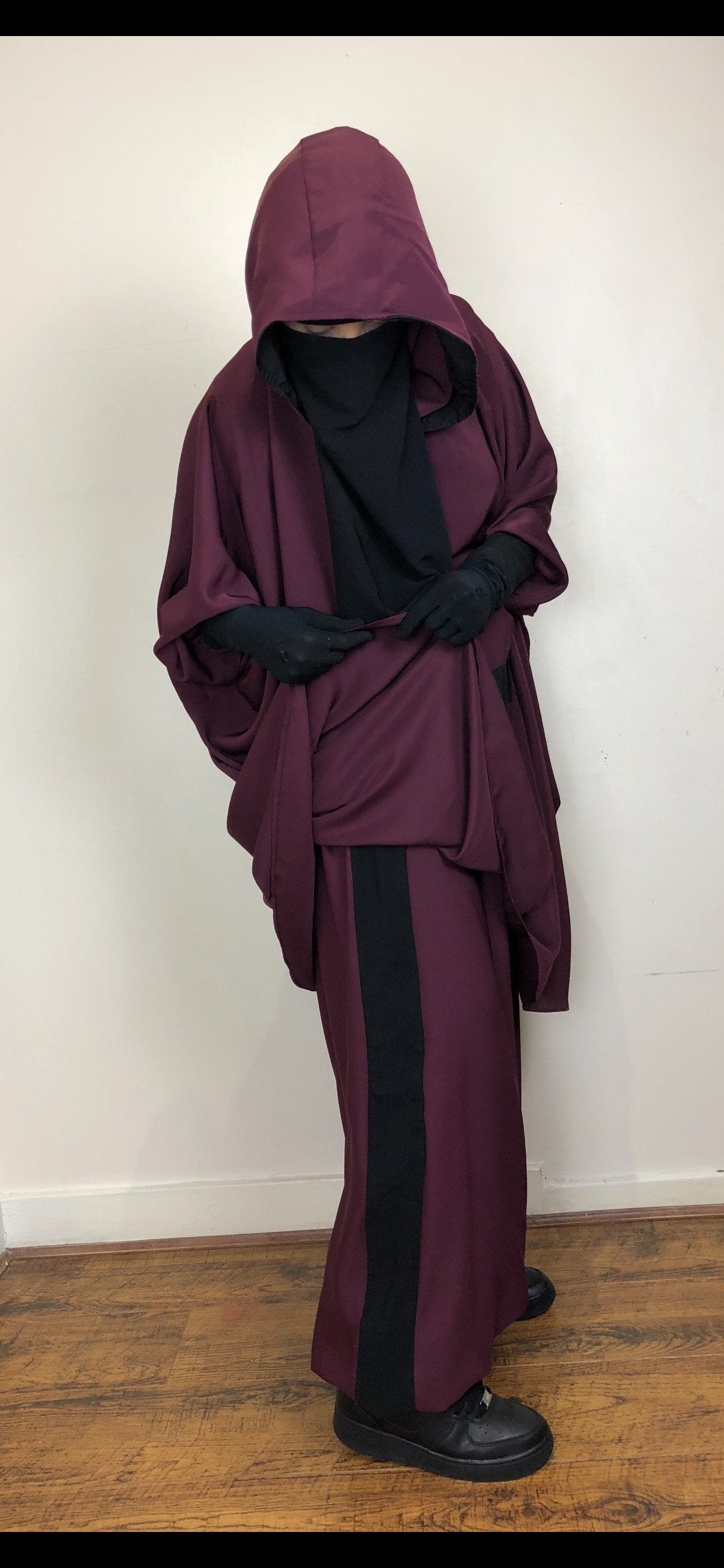 NEW JILBAYA SET SERWAL SPORT DELUXE NIDHA deep burgundy