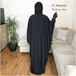 AL MASTURAH MAXI KIMONO CAPE Black