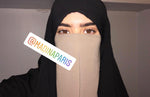HALF NIQAB CREPE PREMIUM (all colours )