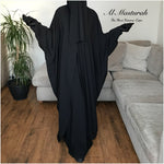 AL MASTURAH MAXI KIMONO CAPE Black