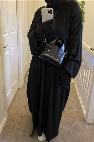 THE ELEGANCE KNIT SET (abaya + maxi cardigan)