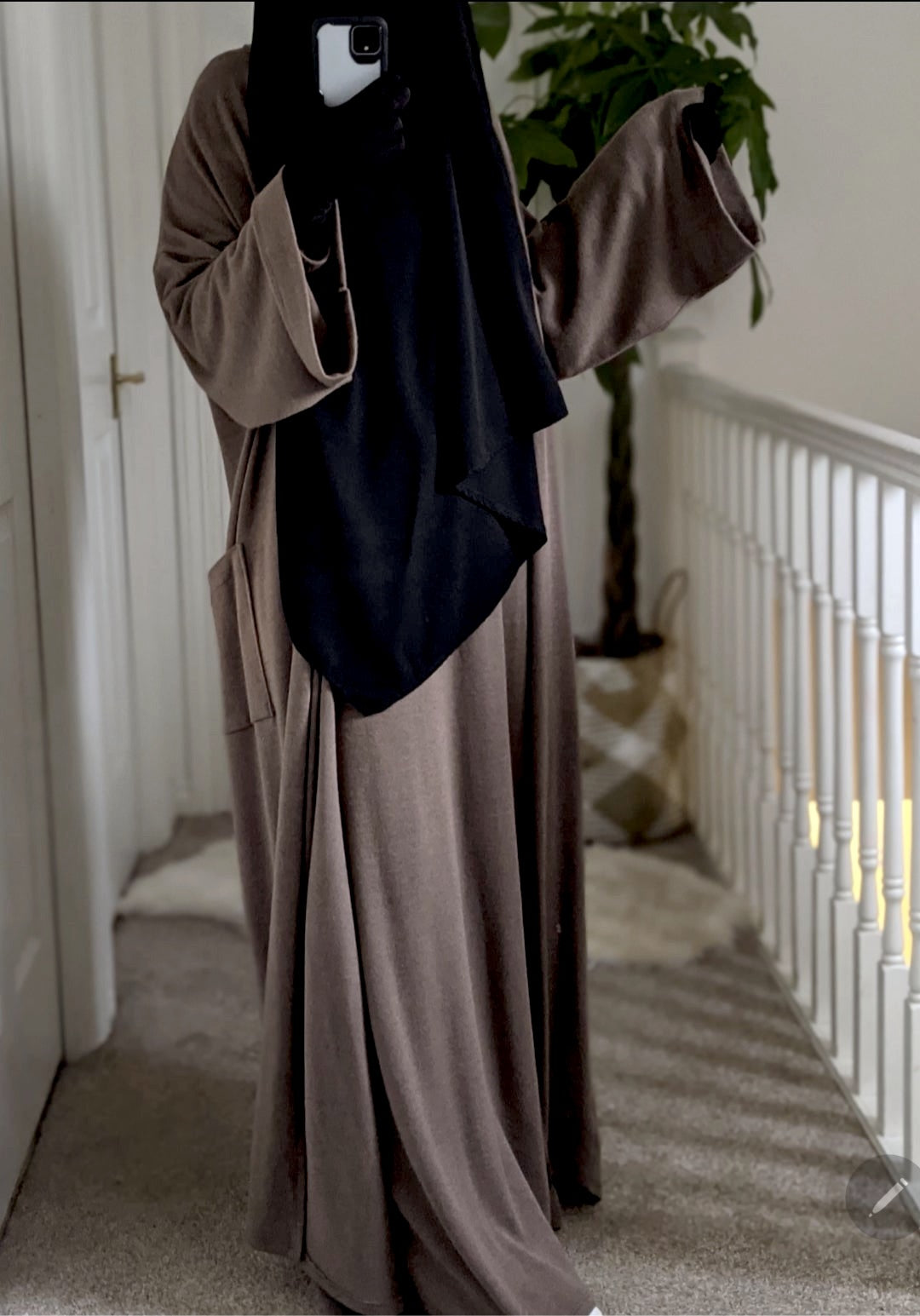 THE ELEGANCE KNIT SET (abaya + maxi cardigan)