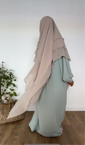 KHIMAR CHIFFON LAYERS PRINCESS (all sizes and shades)