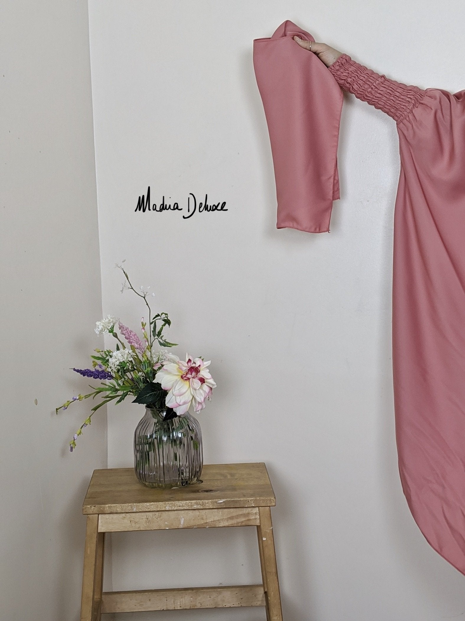 JILBAB 2 PIECES DELUXE MAKKAH Frilly sleeves  (all colours )