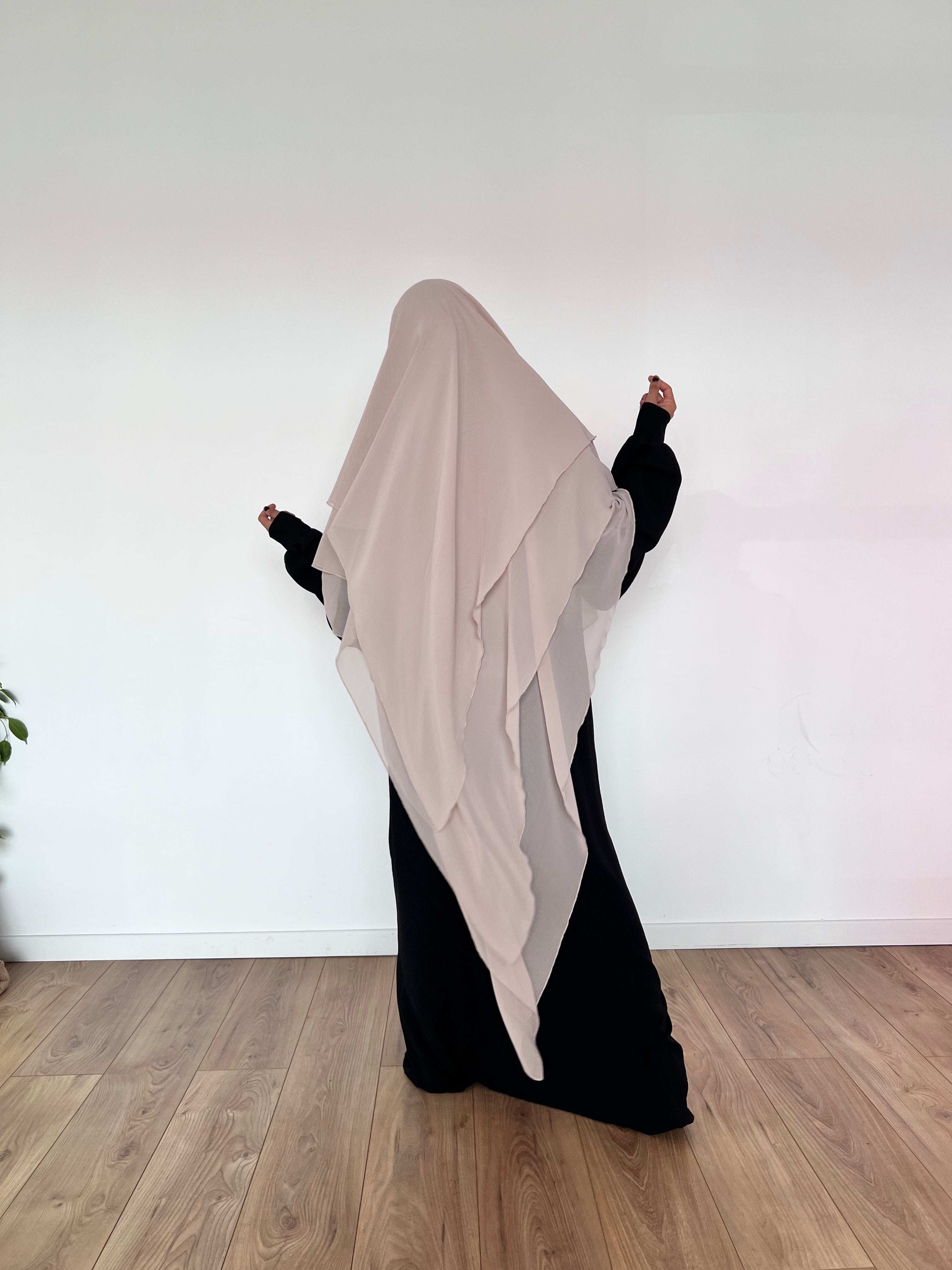 KHIMAR CHIFFON LAYERS PRINCESS (all sizes and shades)