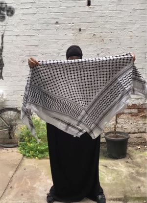 Original Palestine-Made Keffiyeh in Traditional Reversed Style