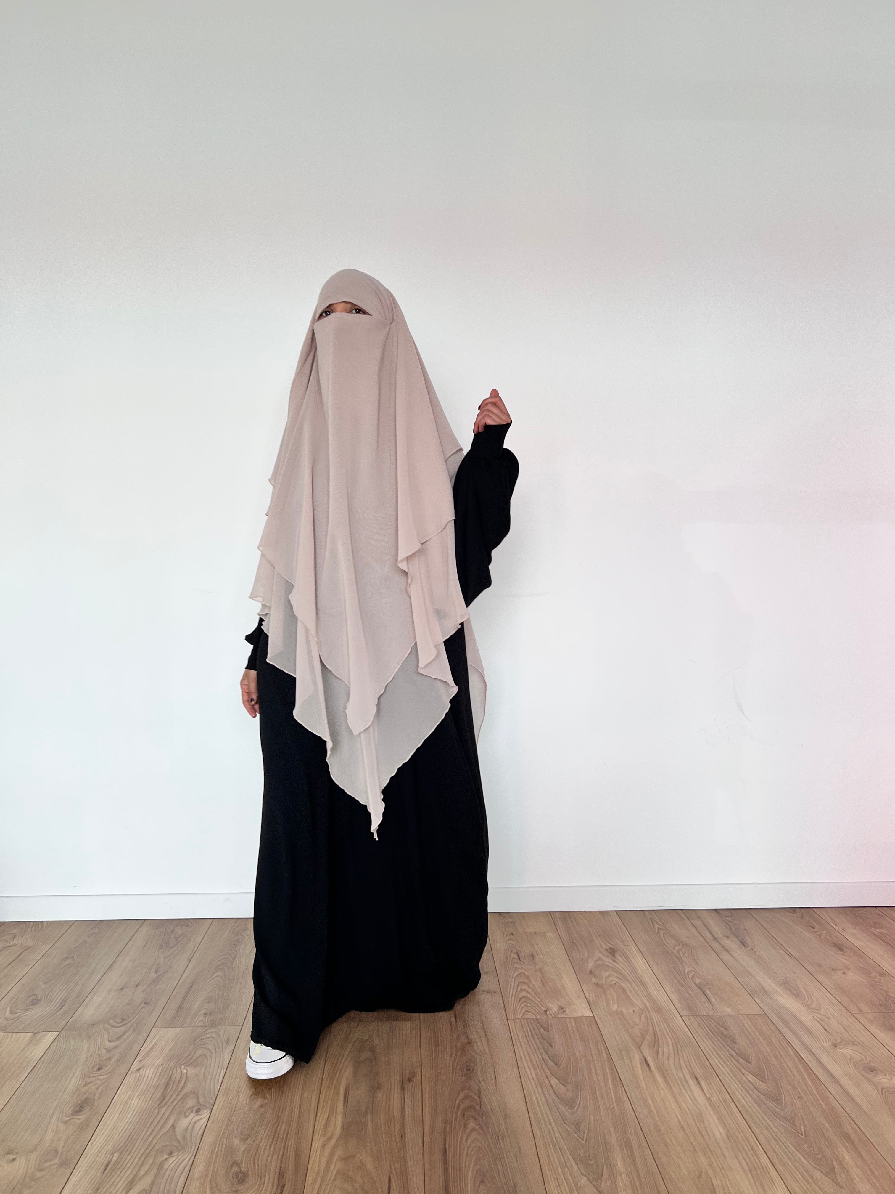 KHIMAR CHIFFON LAYERS PRINCESS (all sizes and shades)