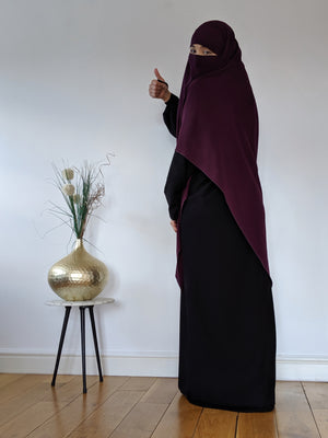 KHIMAR CAPE-NIQAB HAYYA plum / last chance