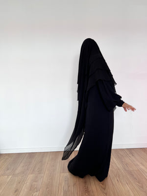 KHIMAR CHIFFON LAYERS PRINCESS (all sizes and shades)
