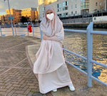 JILBAB 2 PIECES DELUXE MAKKAH Frilly sleeves  (all colours )