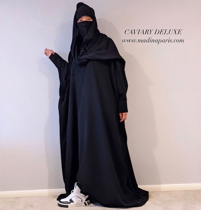 NEW SHATTA CAVIARY DELUX Black abaya/cape(from)