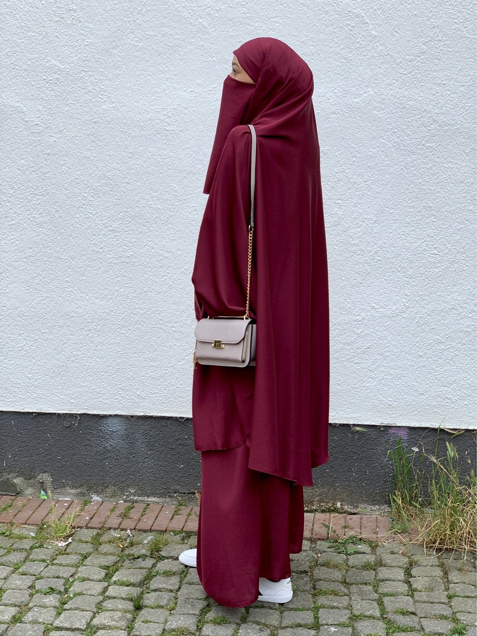 JILBAB 2 PIECES DELUXE MAKKAH ZIPP sleeves  (all colours )