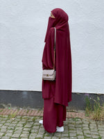 JILBAB 2 PIECES DELUXE MAKKAH ZIPP sleeves  (all colours )